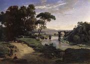 Corot Camille The bridge of Narni. oil painting on canvas